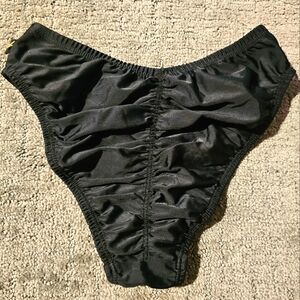 Black Ruched Bikini Bottom Cleo The Hurricane